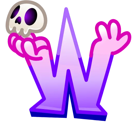 Стикер 23 Spooky Letters