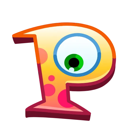 Стикер 16 Spooky Letters