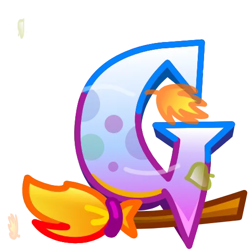 Стикер 7 Spooky Letters