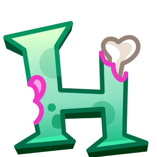 Стикер 8 Spooky Letters