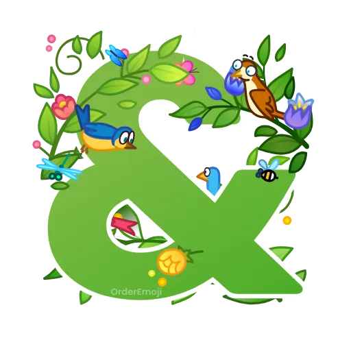 🌱 Эмодзи «Весенние анимированные буквы, русские и английские» для Telegram