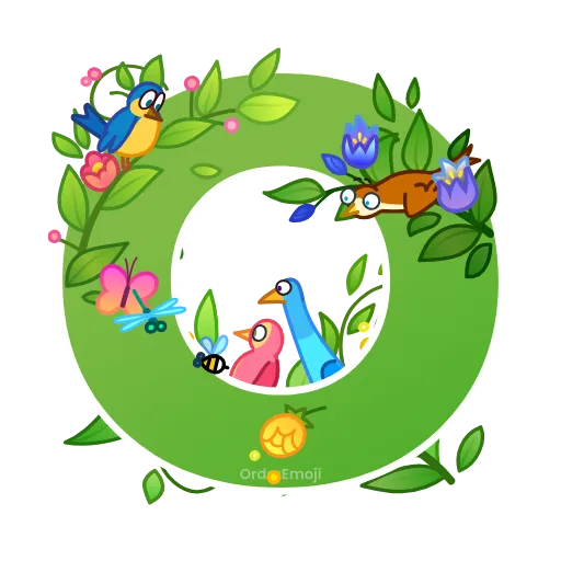 🌱 Эмодзи «Весенние анимированные буквы, русские и английские» для Telegram