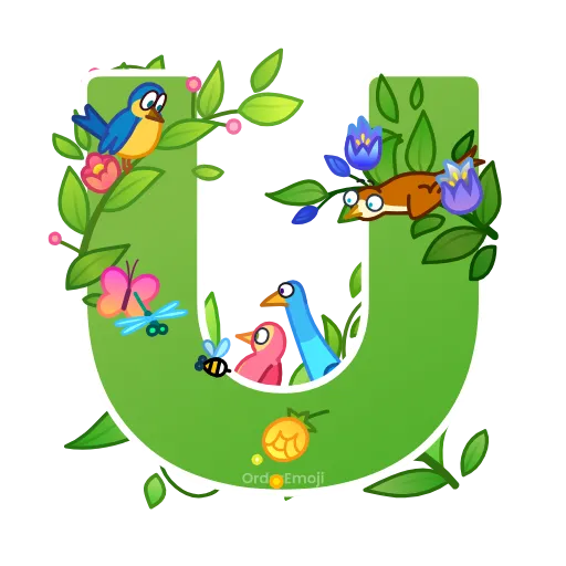 🌱 Эмодзи «Весенние анимированные буквы, русские и английские» для Telegram