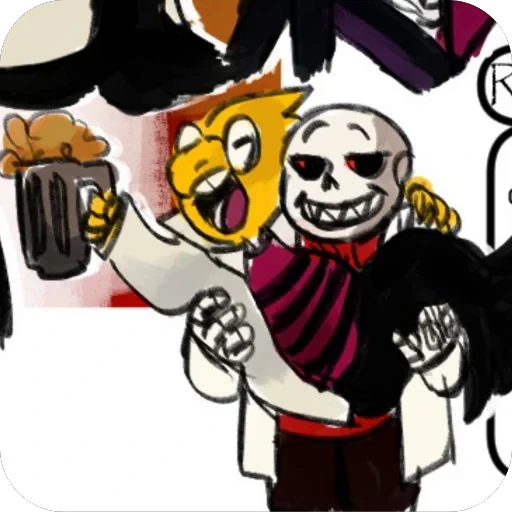 🍻 Стикер «Underfell Salphys» для Telegram