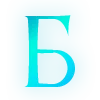 ✨ Эмодзи «Голубые буквы с блёстками и иконки» для Telegram