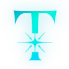 ✨ Эмодзи «Голубые буквы с блёстками и иконки» для Telegram