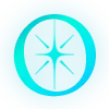 ✨ Эмодзи «Голубые буквы с блёстками и иконки» для Telegram