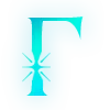 ✨ Эмодзи «Голубые буквы с блёстками и иконки» для Telegram