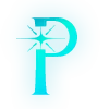 ✨ Эмодзи «Голубые буквы с блёстками и иконки» для Telegram