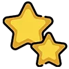 Стикер 21 ⭐️ Star Icons - звёздочки для статуса профиля.