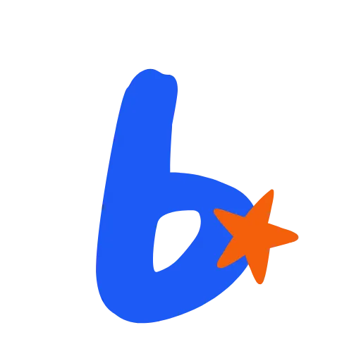 💙 Эмодзи «Синие буквы со звёздочками, анимированные» для Telegram