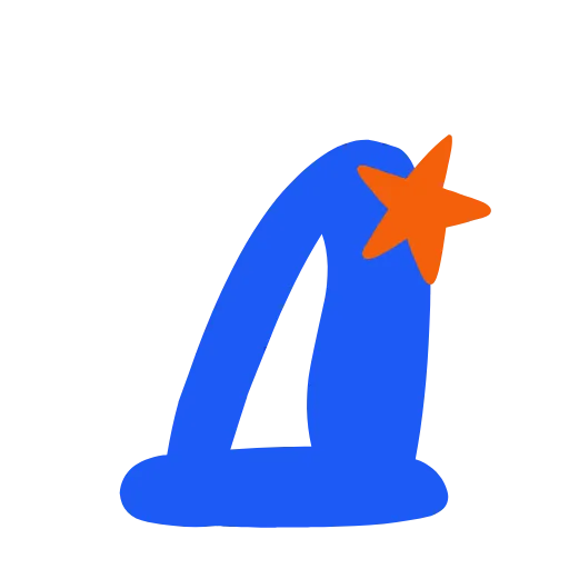 💙 Эмодзи «Синие буквы со звёздочками, анимированные» для Telegram