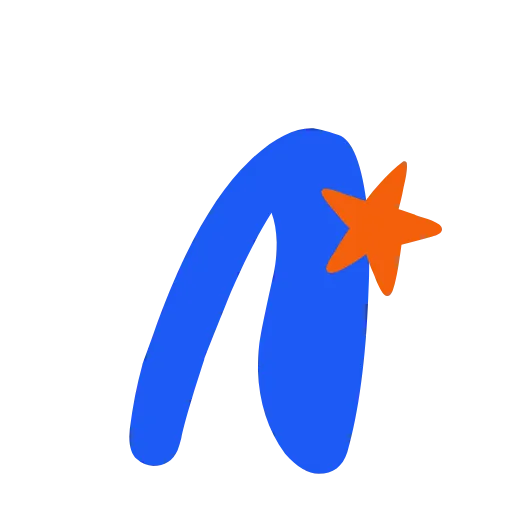 💙 Эмодзи «Синие буквы со звёздочками, анимированные» для Telegram