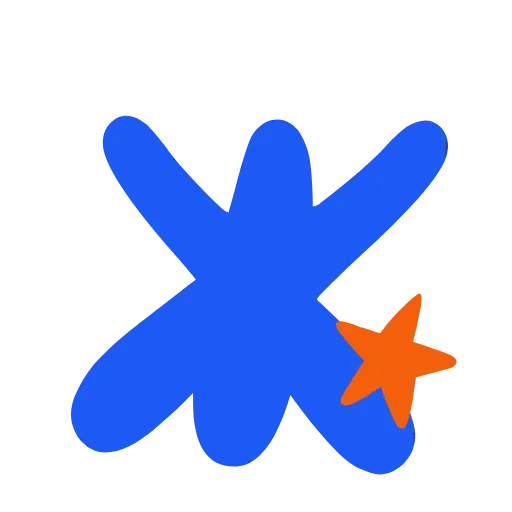 💙 Эмодзи «Синие буквы со звёздочками, анимированные» для Telegram