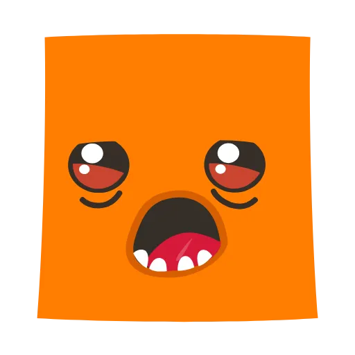 Стикер 4 😮 Sticky Squares Emoji - квадратные смайлы