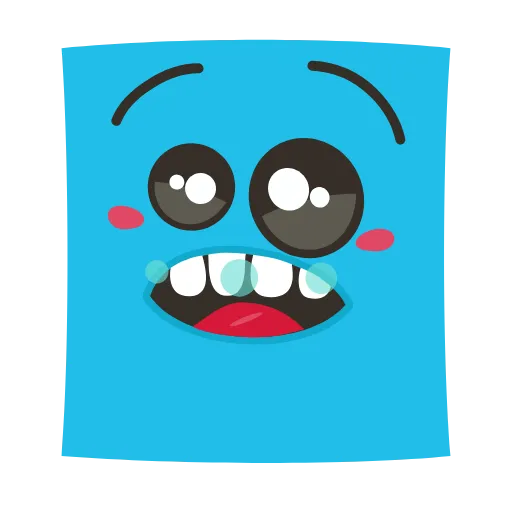 Стикер 3 😮 Sticky Squares Emoji - квадратные смайлы