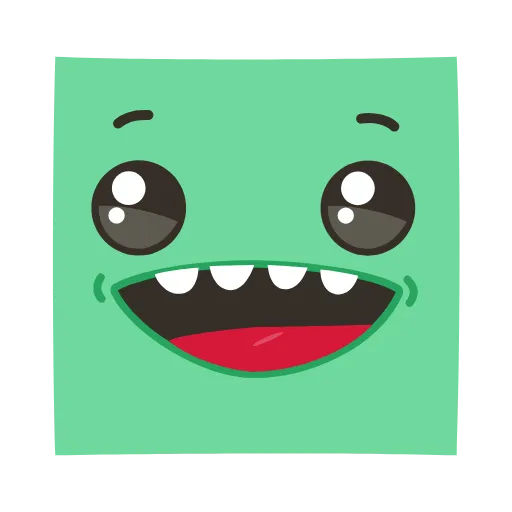 Стикер 8 😮 Sticky Squares Emoji - квадратные смайлы