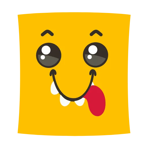 Стикер 5 😮 Sticky Squares Emoji - квадратные смайлы