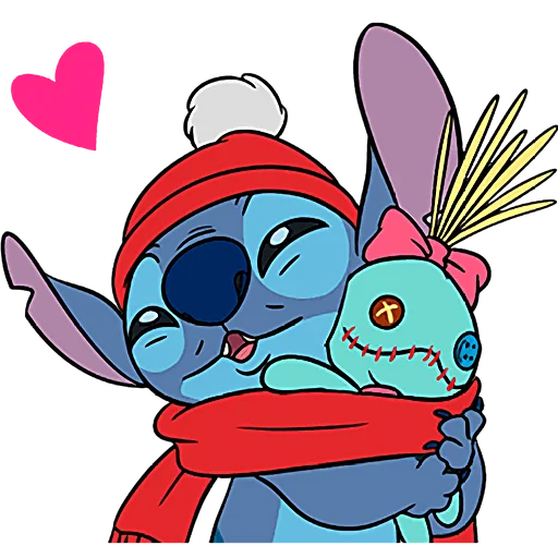 🥰 Стикер «Стич и Скрамп» для Telegram