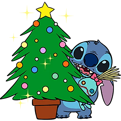 🎄 Стикер «Стич и Скрамп» для Telegram