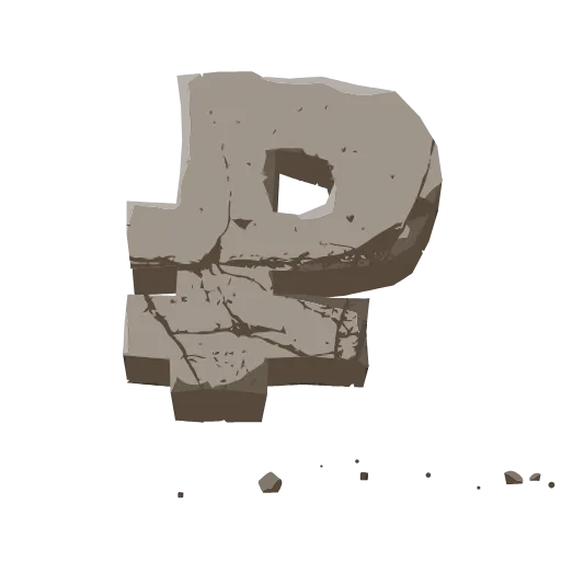 👏 Эмодзи «Stone Letters» для Telegram