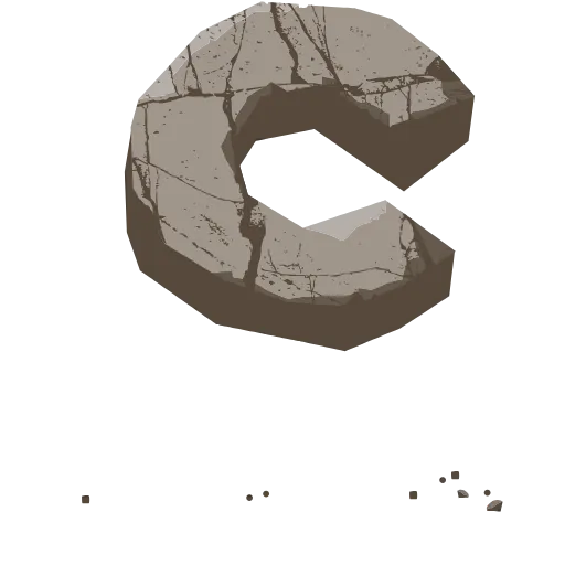 Стикер 19 Stone Letters - каменные буквы анимированные