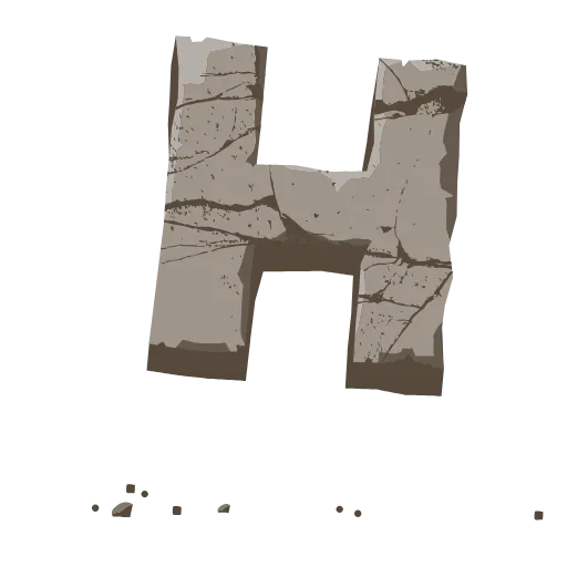 Стикер 15 Stone Letters - каменные буквы анимированные