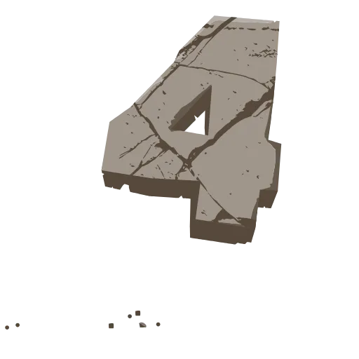 Стикер 38 Stone Letters - каменные буквы анимированные