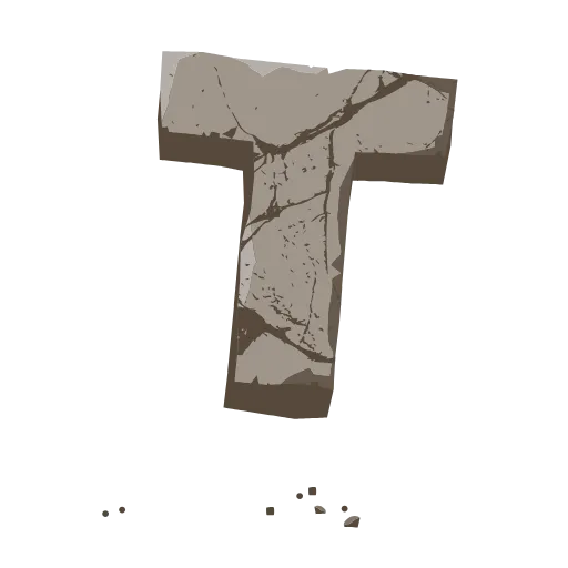 Стикер 20 Stone Letters - каменные буквы анимированные