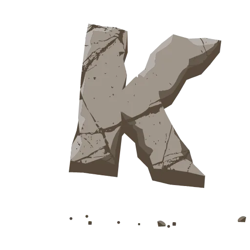 Стикер 12 Stone Letters - каменные буквы анимированные