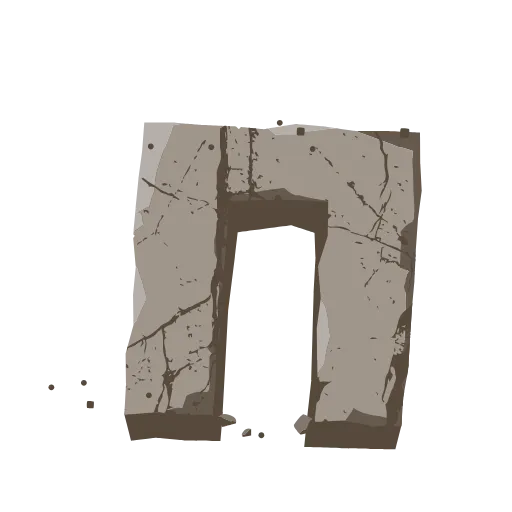 Стикер 17 Stone Letters - каменные буквы анимированные