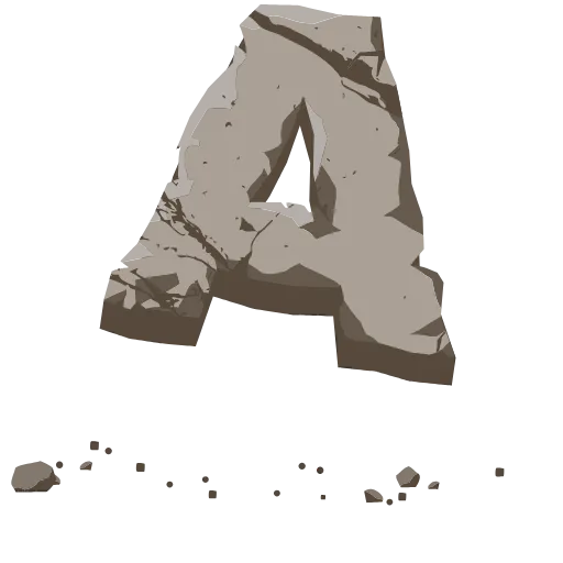 Обложка набора Stone Letters - каменные буквы анимированные