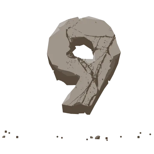 Стикер 42 Stone Letters - каменные буквы анимированные
