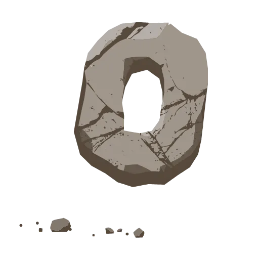 Стикер 34 Stone Letters - каменные буквы анимированные