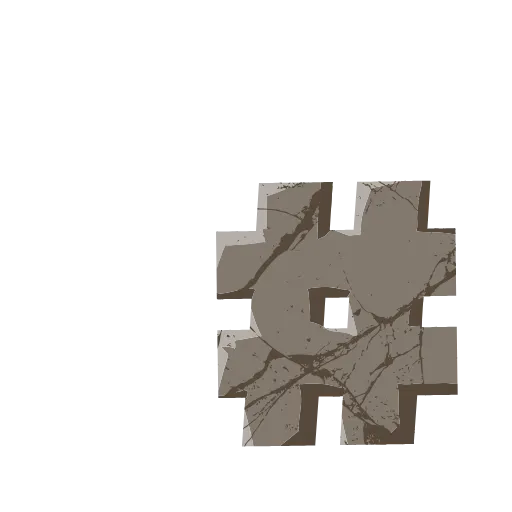 Стикер 55 Stone Letters - каменные буквы анимированные