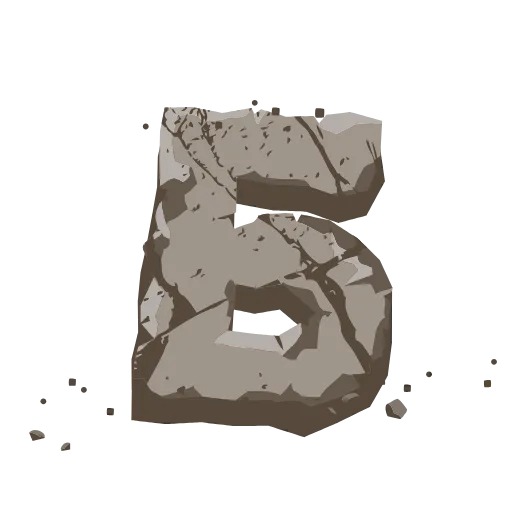 Стикер 2 Stone Letters - каменные буквы анимированные