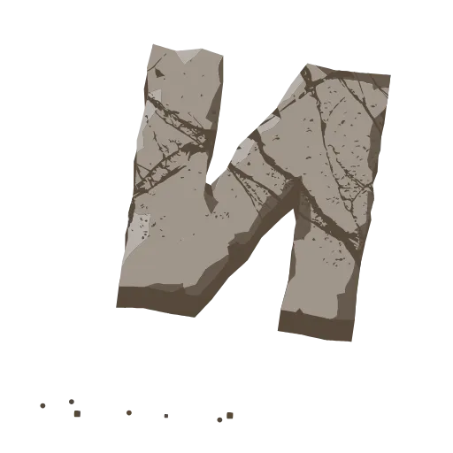 Стикер 10 Stone Letters - каменные буквы анимированные
