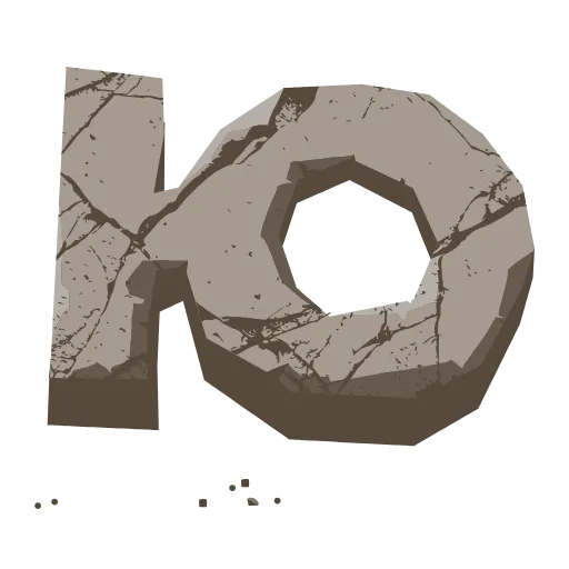 Стикер 32 Stone Letters - каменные буквы анимированные