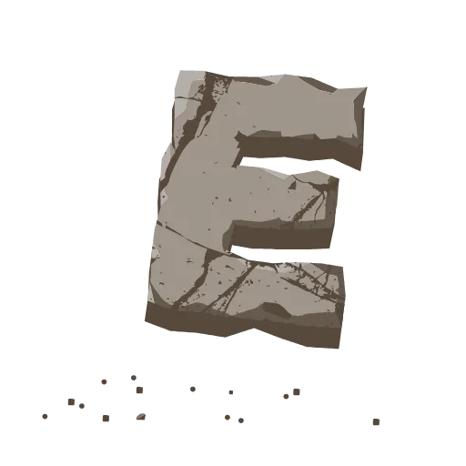 Стикер 6 Stone Letters - каменные буквы анимированные