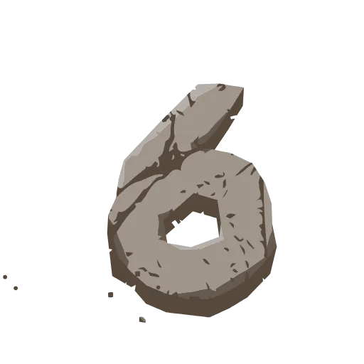 Стикер 40 Stone Letters - каменные буквы анимированные