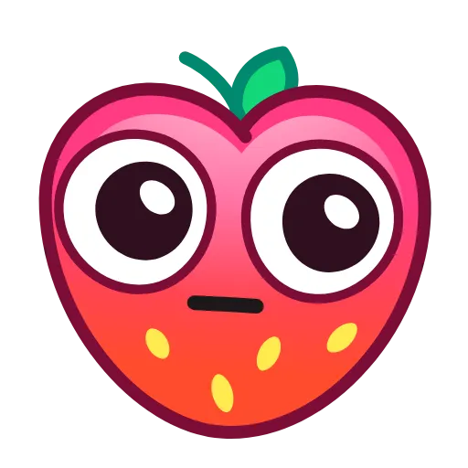 Стикер 55 Strawberry Emoji