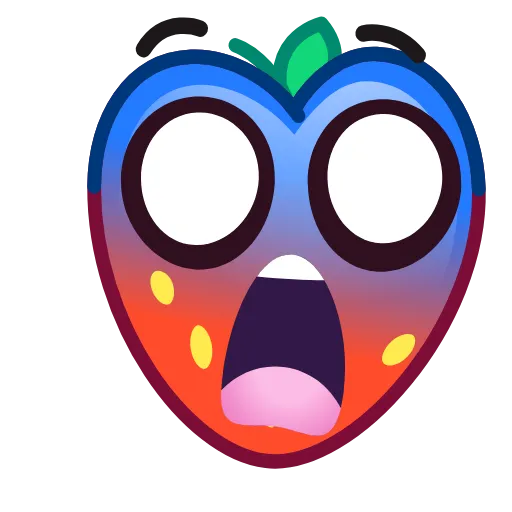 Стикер 19 Strawberry Emoji