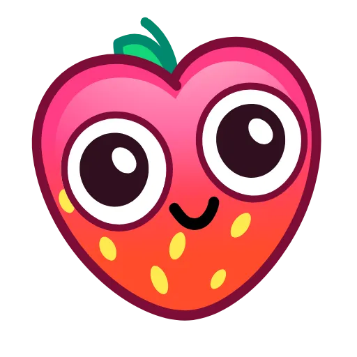 Стикер 10 Strawberry Emoji