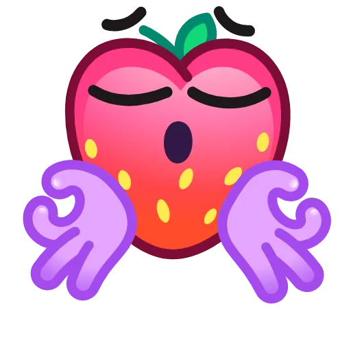 Стикер 42 Strawberry Emoji