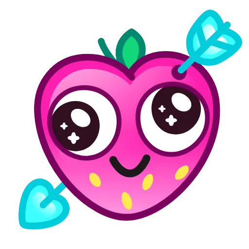Стикер 40 Strawberry Emoji