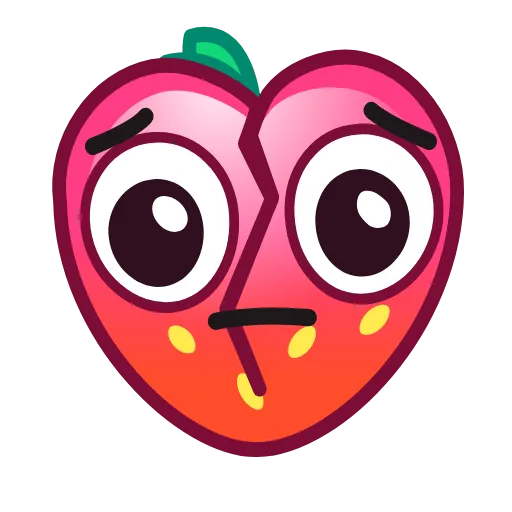 Стикер 39 Strawberry Emoji