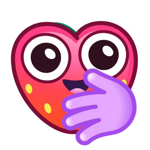 Стикер 21 Strawberry Emoji