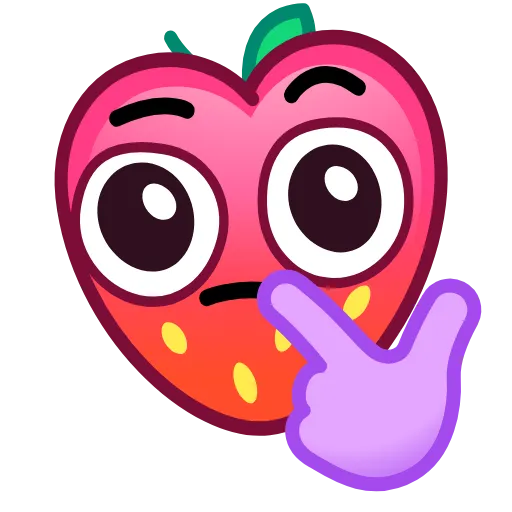 Стикер 20 Strawberry Emoji