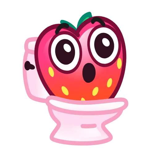Стикер 49 Strawberry Emoji