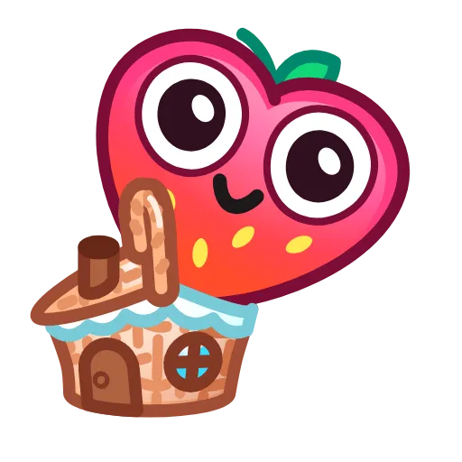 Стикер 46 Strawberry Emoji